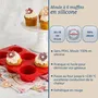 Dr Oetker Juego de 2 Moldes para Muffins con 6 Laminas Flexxibel Love 30 x 18 cm