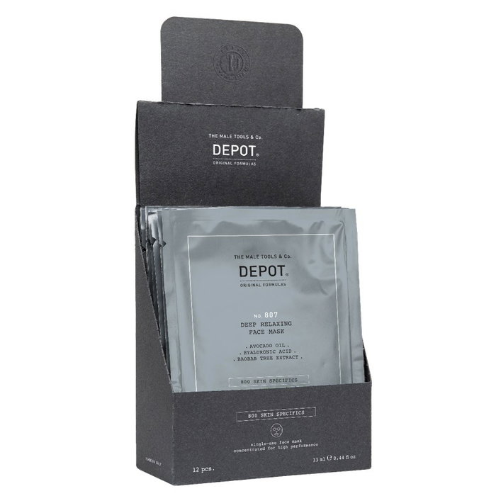 Depot 800 Skin Specifics No. 807 Mascarilla Facial con Ácido Hialurónico (12 pzs)