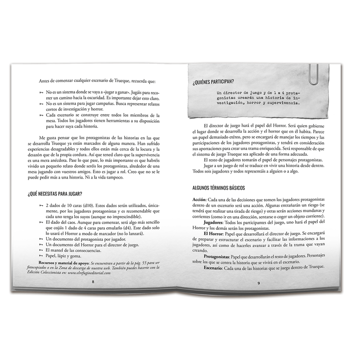 El refugio de Ryhope Trueque: Manual Básico Juego de Rol de Horror Narrativo con Consecuencias