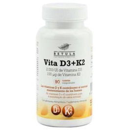BETULA Vita D3 + K2 90 Comp. | Mantenimiento de Huesos | Apto Vegetarianos
