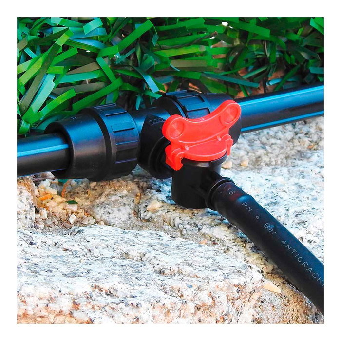 Blue Bird Válvulas de Tubo Ø16 mm a Rosca ½ pulg, Conexiones Micro Riego, Polipropileno, 2 Unidades