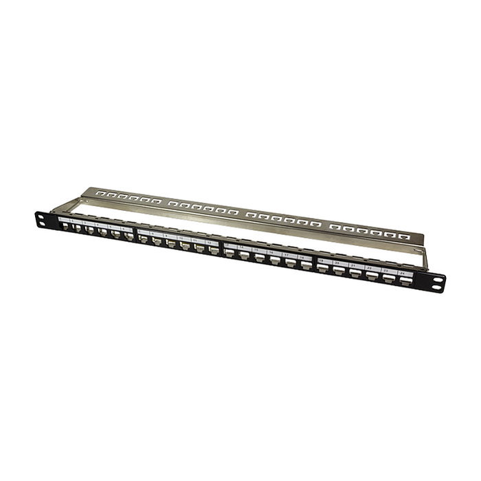 LogiLink Patchpannel Keystone 24 Port 0.5 HE shielded negro LogiLink Patchpannel Keystone 24 Port 0.5 HE shielded negro