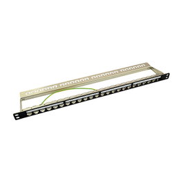 LogiLink Patchpannel Keystone 24 Port 0.5 HE shielded negro