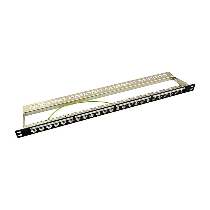 LogiLink Patchpannel Keystone 24 Port 0.5 HE shielded negro LogiLink Patchpannel Keystone 24 Port 0.5 HE shielded negro