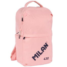 Milan Mochila Urbana Compacta 430 Since 1918 Rosa con Cierre Seguridad y Compartimento Portátil 15 L