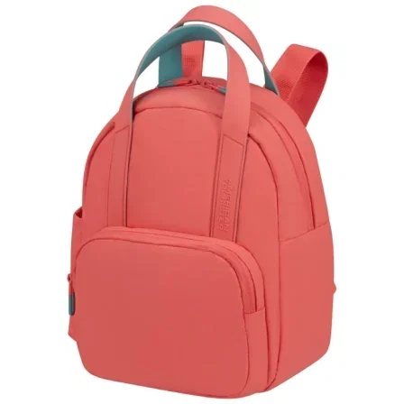 American Tourister Mochila Puffypop Sunset Coral 8.5L, 35x24x17 cm, PET Reciclado, Bolsillo Tablet, Frontal y Trasero