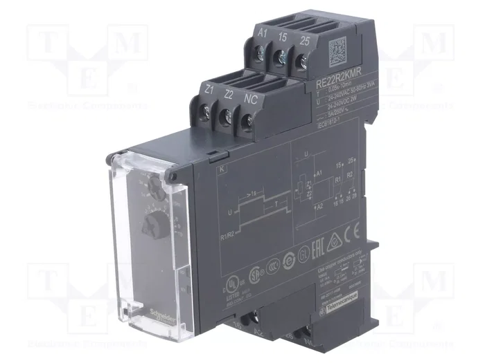 SCHNEIDER ELECTRIC Zelio Time RE22R2KMR Relé de tiempo DPDT 24-240V AC/DC SCHNEIDER ELECTRIC Zelio Time RE22R2KMR Relé de tiempo DPDT 24-240V AC/DC