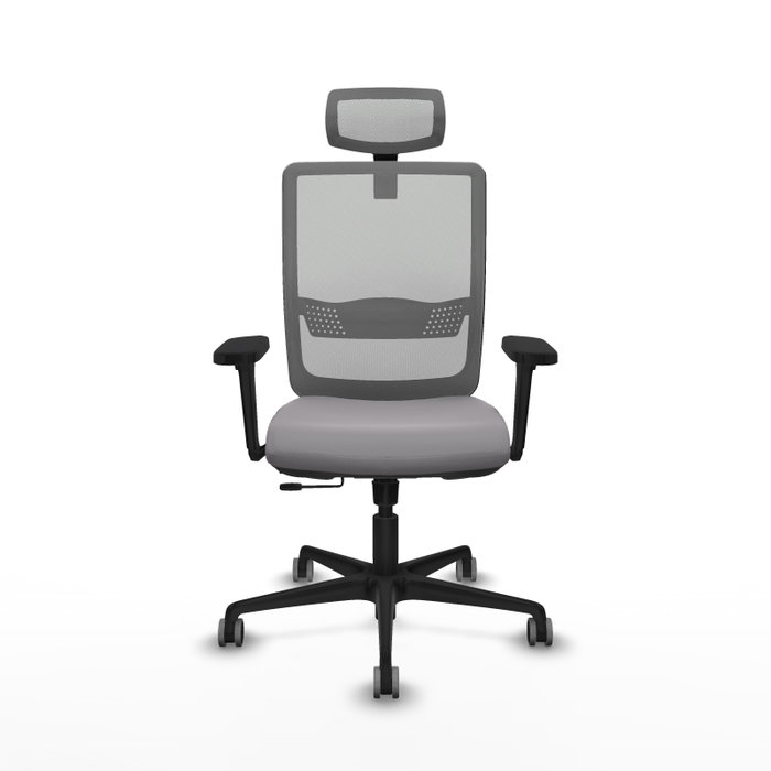 PIQUERAS Y CRESPO Silla de oficina Haches Gris con Mecanismo Sincro/Traslack