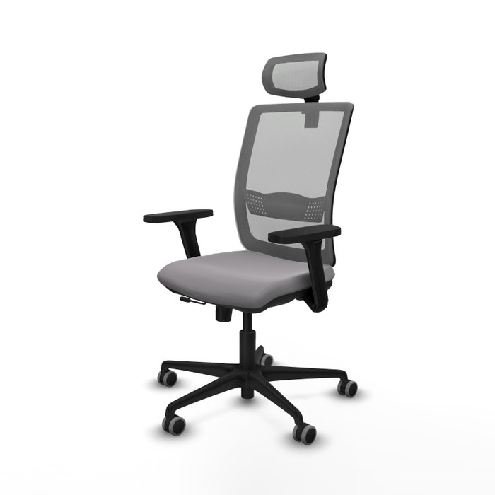 PIQUERAS Y CRESPO Silla de oficina Haches Gris con Mecanismo Sincro/Traslack
