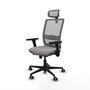 PIQUERAS Y CRESPO Silla de oficina Haches Gris con Mecanismo Sincro/Traslack