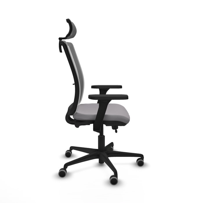 PIQUERAS Y CRESPO Silla de oficina Haches Gris con Mecanismo Sincro/Traslack
