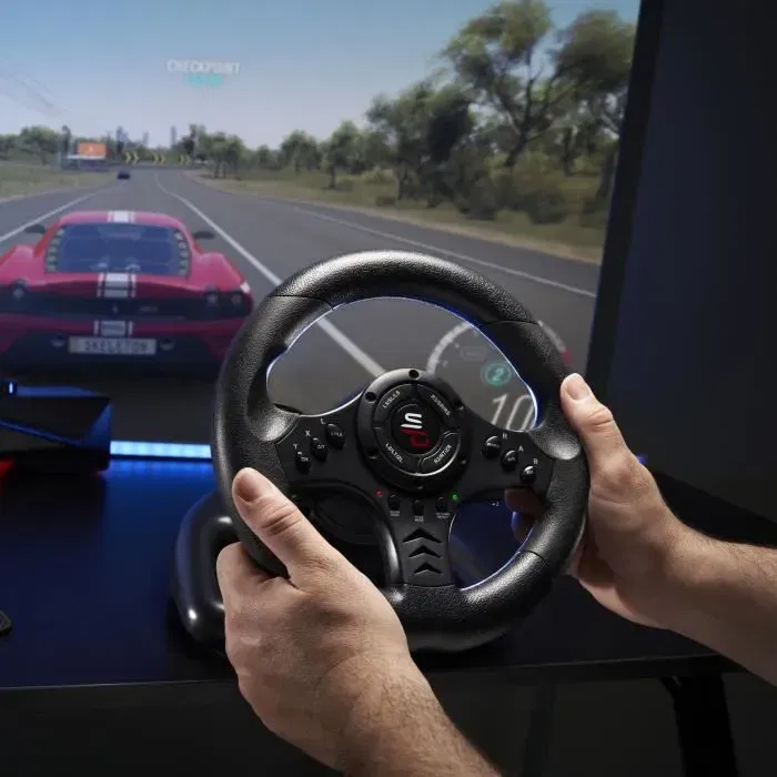 Subsonic SV450 Volante de Carreras para Xbox Series, Switch, PS4, Xbox One, PC (programable)
