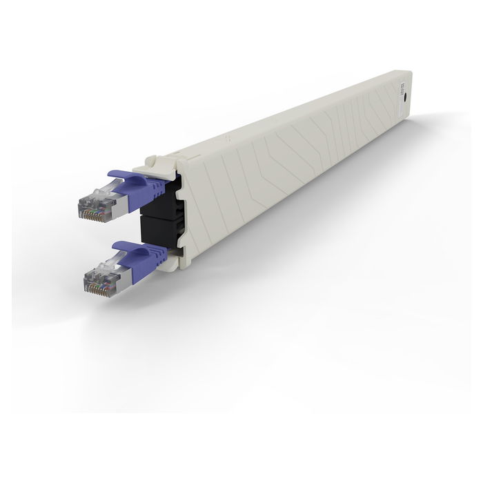 PATCHBOX Patchbox.one Kupferkassette 8RU (0.8 m) Cat 6a U/FTP STP PoE+ Cable Ethernet Patch Cord Violeta, CONEX8STPVI