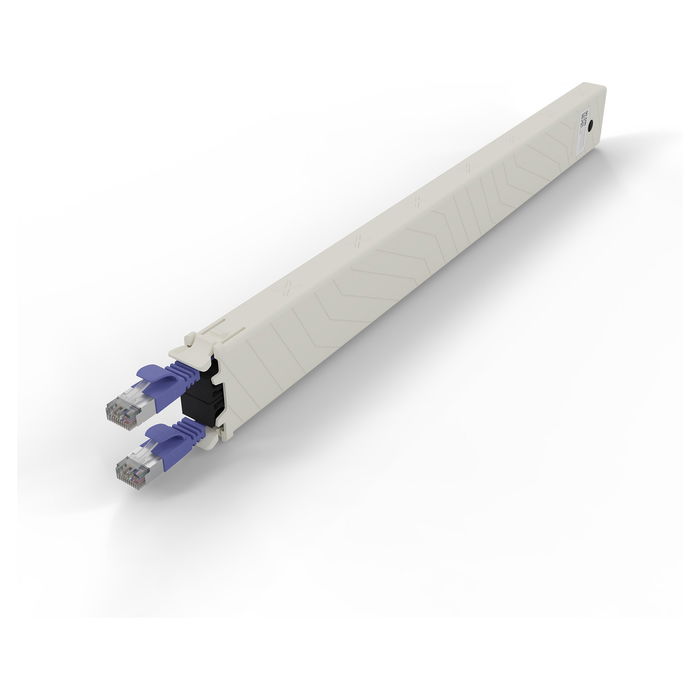 PATCHBOX Patchbox.one Kupferkassette 8RU (0.8 m) Cat 6a U/FTP STP PoE+ Cable Ethernet Patch Cord Violeta, CONEX8STPVI