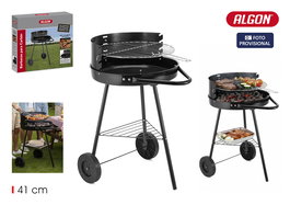 Inde Barbacoa Redonda de Carbón Bbq, 41 cm de Diámetro, Dimensiones Totales 44.4 x 13.6 x 43.6 cm (2 Unidades)