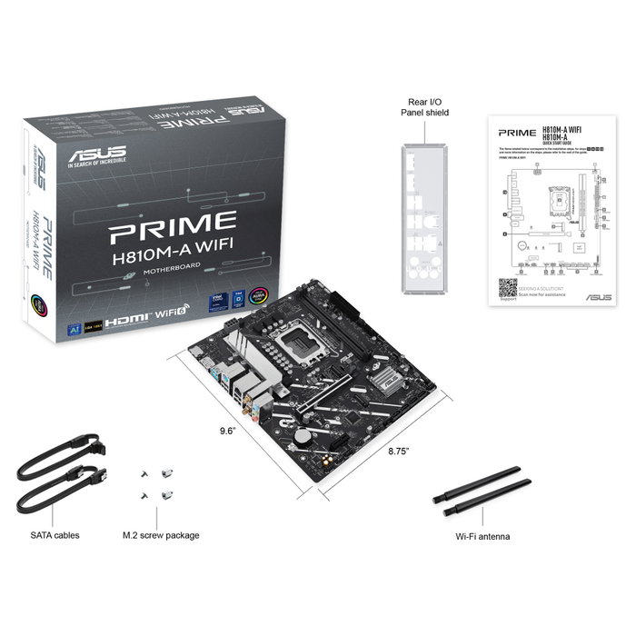 Asus Prime H810M-A WIFI Micro ATX DDR5 LGA1851 Intel H810 Asus Prime H810M-A WIFI Micro ATX DDR5 LGA1851 Intel H810