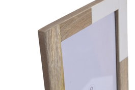 DKD Home Decor Marco de Fotos 15x20 Mango y Cristal Natural