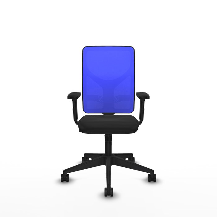 PIQUERAS Y CRESPO Silla de oficina Motilla con mecanismo Sincro, Azul y Negro