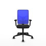 PIQUERAS Y CRESPO Silla de oficina Motilla con mecanismo Sincro, Azul y Negro