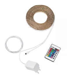 Philips 8720169309869 Cinta Luminosa LED RGB, 5 Metros, Color Variable, Blanco, IP20, para Interior, con Mando a Distancia