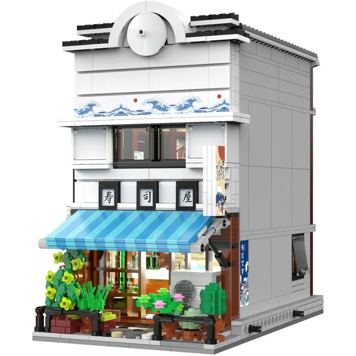 Cada Buildings Set de construcción Restaurante de sushi japonés 1665 piezas para mayores de 14 años Incluye luz LED AACDV51173 Cada Buildings Set de construcción Restaurante de sushi japonés 1665 piezas para mayores de 14 años Incluye luz LED AACDV51173