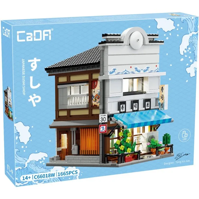 Cada Buildings Set de construcción Restaurante de sushi japonés 1665 piezas para mayores de 14 años Incluye luz LED AACDV51173 Cada Buildings Set de construcción Restaurante de sushi japonés 1665 piezas para mayores de 14 años Incluye luz LED AACDV51173