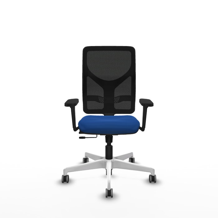PIQUERAS Y CRESPO Silla de oficina Motilla con mecanismo Sincro/Traslack, Azul y Negro