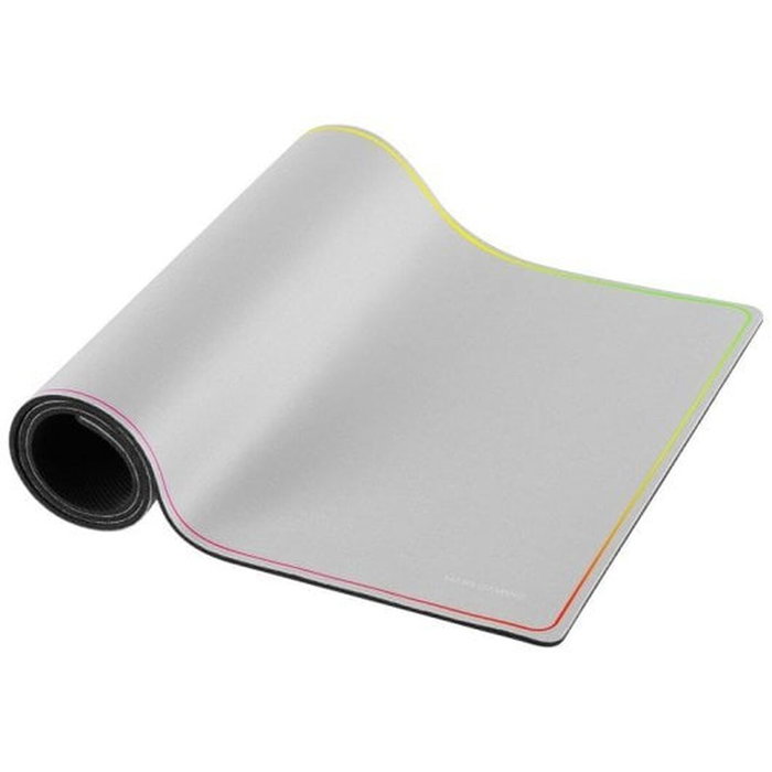 Mars Gaming MMP224W Alfombrilla XXL Blanca con Borde Rainbow