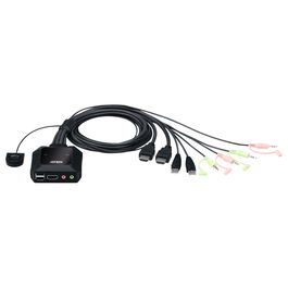 ATEN CS22H Interruptor KVM HDMI 4K 2 Puertos USB para Control de 2 Ordenadores
