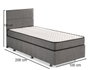 Hanah Home Somier y Cabecero Individual Gris 100x200cm