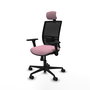 PIQUERAS Y CRESPO Silla de oficina Yunquera con mecanismo Sincro, Rosa y Negro