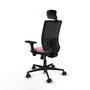 PIQUERAS Y CRESPO Silla de oficina Yunquera con mecanismo Sincro, Rosa y Negro