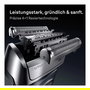 Braun Series 8 Cabezal de Afeitado Recambio 3 Hojas, Negro Acero Inoxidable, 83M, Compatible con Series 8