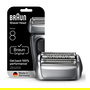 Braun Series 8 Cabezal de Afeitado Recambio 3 Hojas, Negro Acero Inoxidable, 83M, Compatible con Series 8