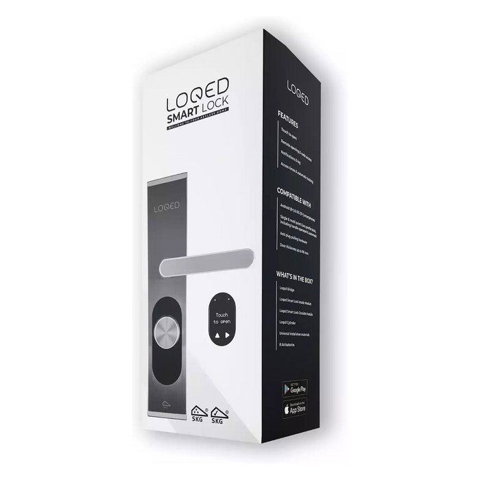 Shelly LOQED Touch Smart Lock con Código, Cerradura Inteligente para Puerta en Acero Inoxidable