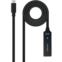 Nano Cable 10.01.1311 Cable Alargador USB Tipo-C 3.2 Macho-Hembra con Amplificador 5m Negro