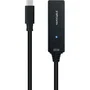 Nano Cable 10.01.1311 Cable Alargador USB Tipo-C 3.2 Macho-Hembra con Amplificador 5m Negro