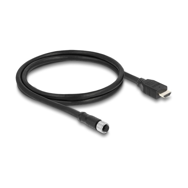 DeLOCK 81217 Cable M12 codificación A 17 pines a HDMI 1 m Negro DeLOCK 81217 Cable M12 codificación A 17 pines a HDMI 1 m Negro