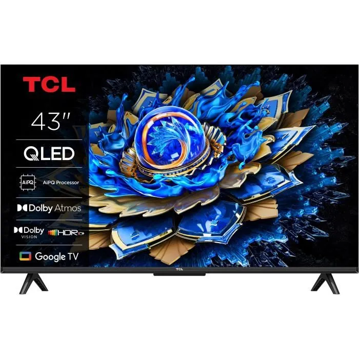 TCL 43T69C Televisor QLED 43 pulgadas 4K UHD Smart Google TV