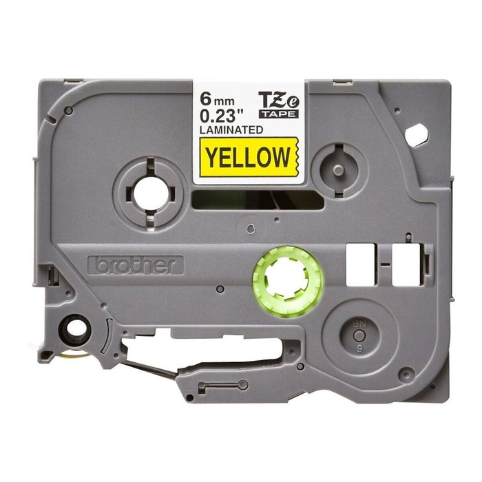 Brother TZe-611 Cinta laminada 6mm x 8m Amarillo/Negro