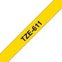 Brother TZe-611 Cinta laminada 6mm x 8m Amarillo/Negro