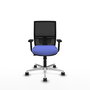 PIQUERAS Y CRESPO Silla de oficina Yunquera con mecanismo Sincro/Traslack, Azul claro y Negro