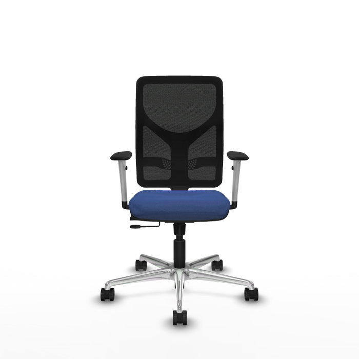 PIQUERAS Y CRESPO Silla de oficina Motilla con mecanismo Sincro/Traslack Azul marino y Negro