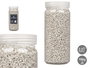Giftdecor Bote de Piedras Decorativas 700 gr, Metalizada, Granulometría 2-5 mm, Color Gris, Dimensiones 6.5 x 6.5 x 15.8 cm (Set de 12)