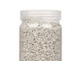 Giftdecor Bote de Piedras Decorativas 700 gr, Metalizada, Granulometría 2-5 mm, Color Gris, Dimensiones 6.5 x 6.5 x 15.8 cm (Set de 12)