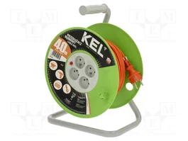 KEL Prolongador de alimentación H05VV-F 3G1mm² 40m Naranja