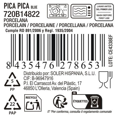 La Mediterranea Bol Aperitivo Pica-Pica Blue (24 Unidades)