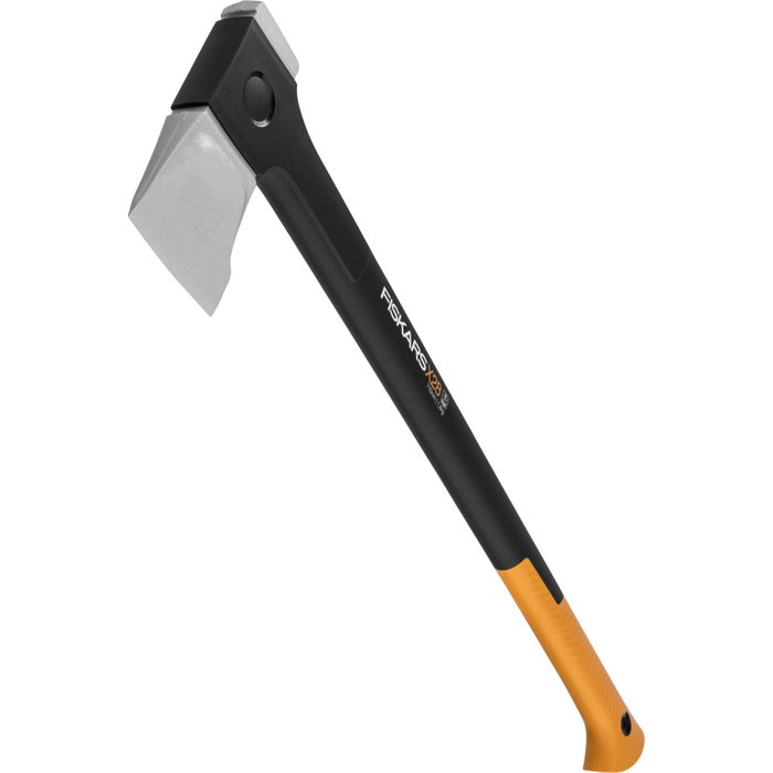 Fiskars Hacha de partir X-series X28 con hoja M, Naranja y Negro