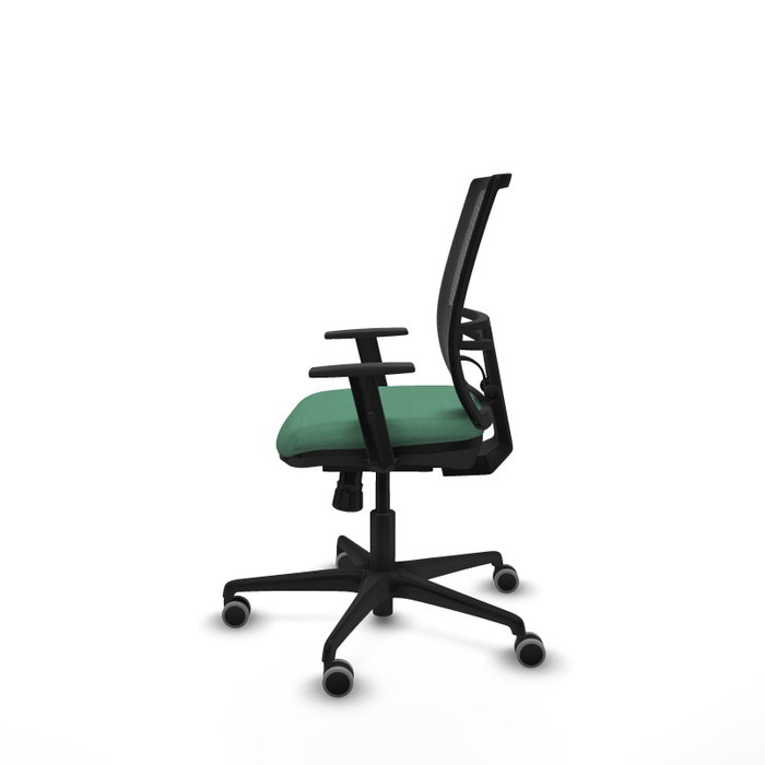 PIQUERAS Y CRESPO Silla de oficina Yunquera con Mecanismo Sincro Verde Esmeralda y Negro