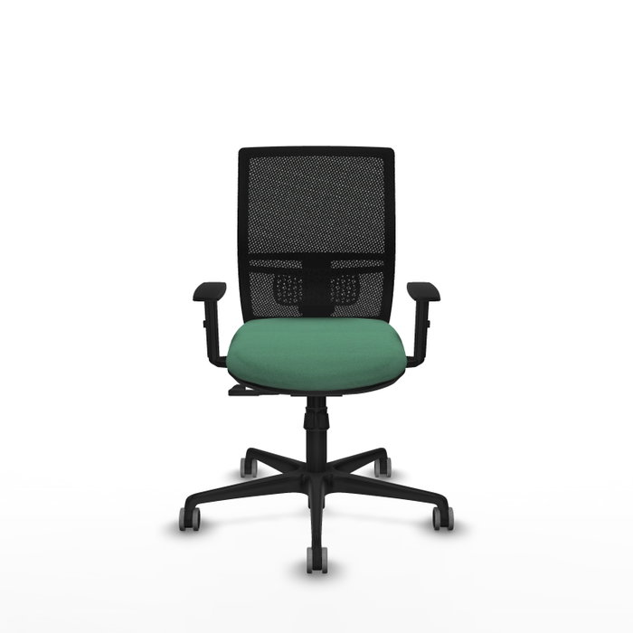 PIQUERAS Y CRESPO Silla de oficina Yunquera con Mecanismo Sincro Verde Esmeralda y Negro